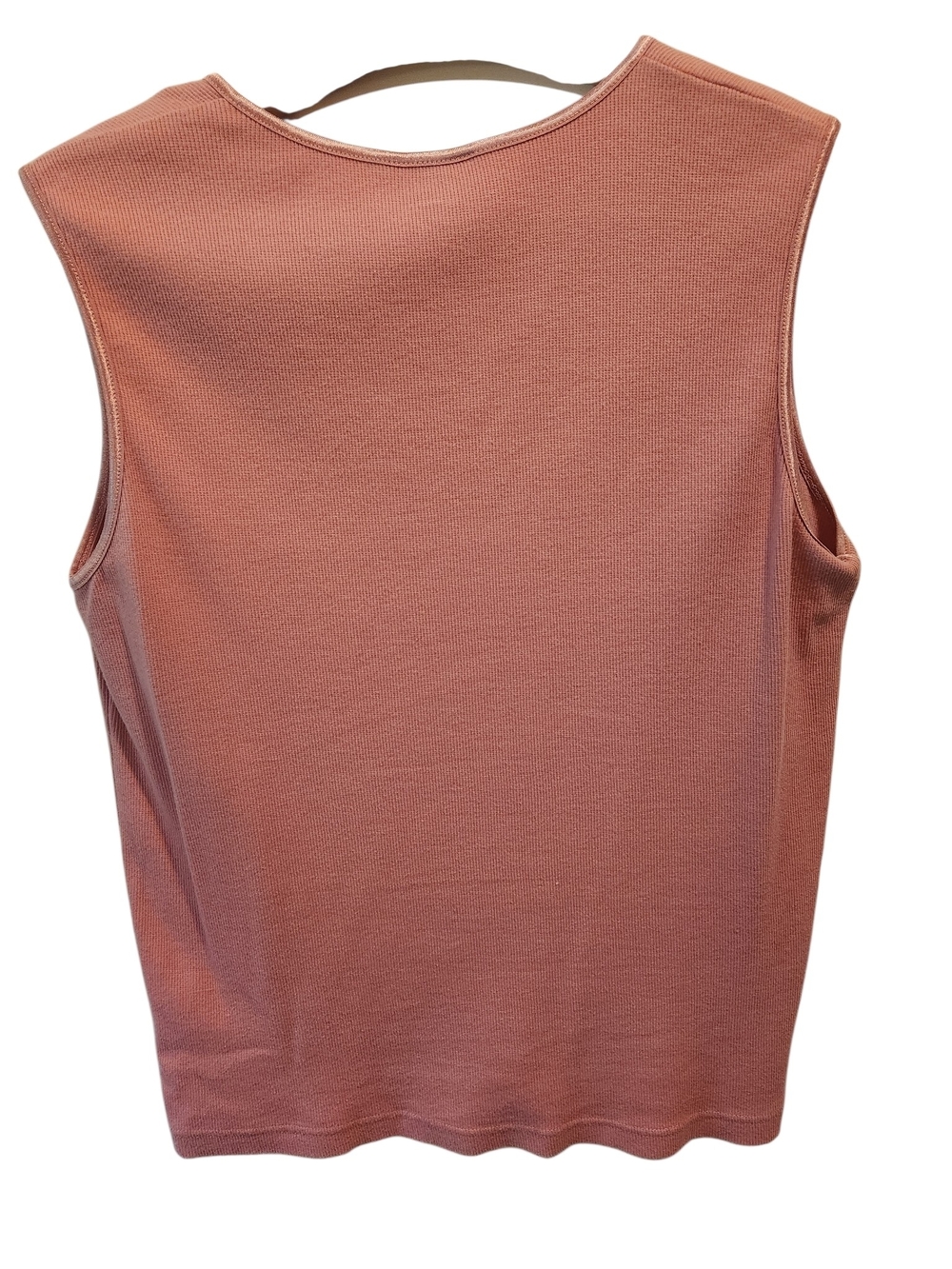 Christopher & Banks Ribbed V-Notch Tank - Terracotta - Picture 3 of 3